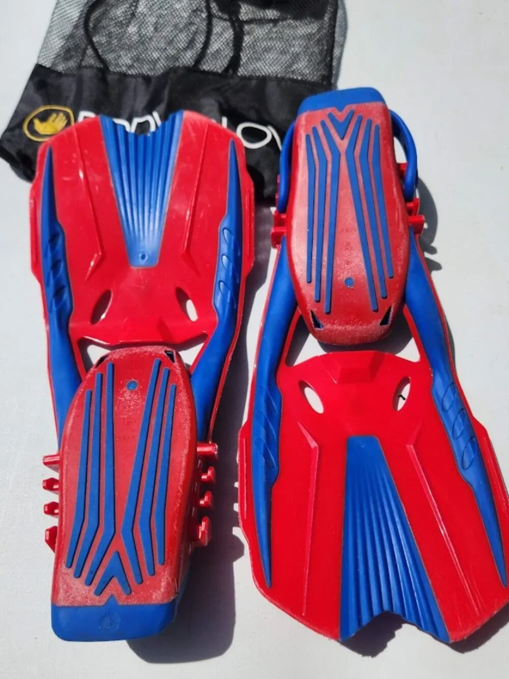 Snorkeling Gear Snorkel Fins Flippers Swimming Water Sports Set Diving Lightweig